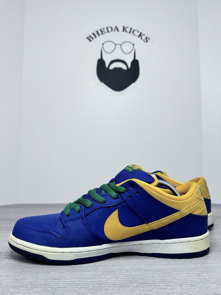 Size 10.5 - Nike SB Dunk Low Royal Blue Midas Gold Brazil 304292-473 Men's