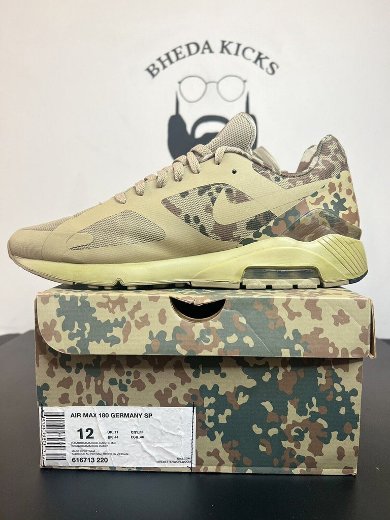 2013 Nike Air Max 180 Germany SP Camo Size 12 616713-220 Preowned Authentic Og