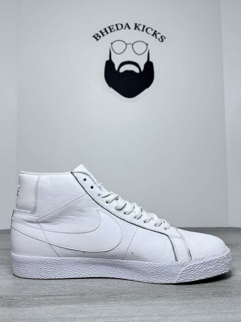 Size 13 - Nike Zoom Blazer SB Mid Triple White Men Shoes 864349-105 Og