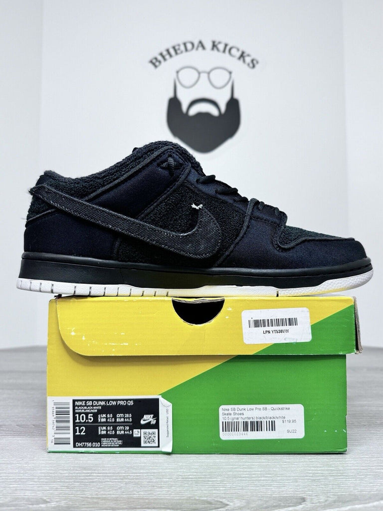 Size 10.5 - Nike Gnarhunters x Dunk SB Low Black DH7756-010 Black OG Rare Men’s