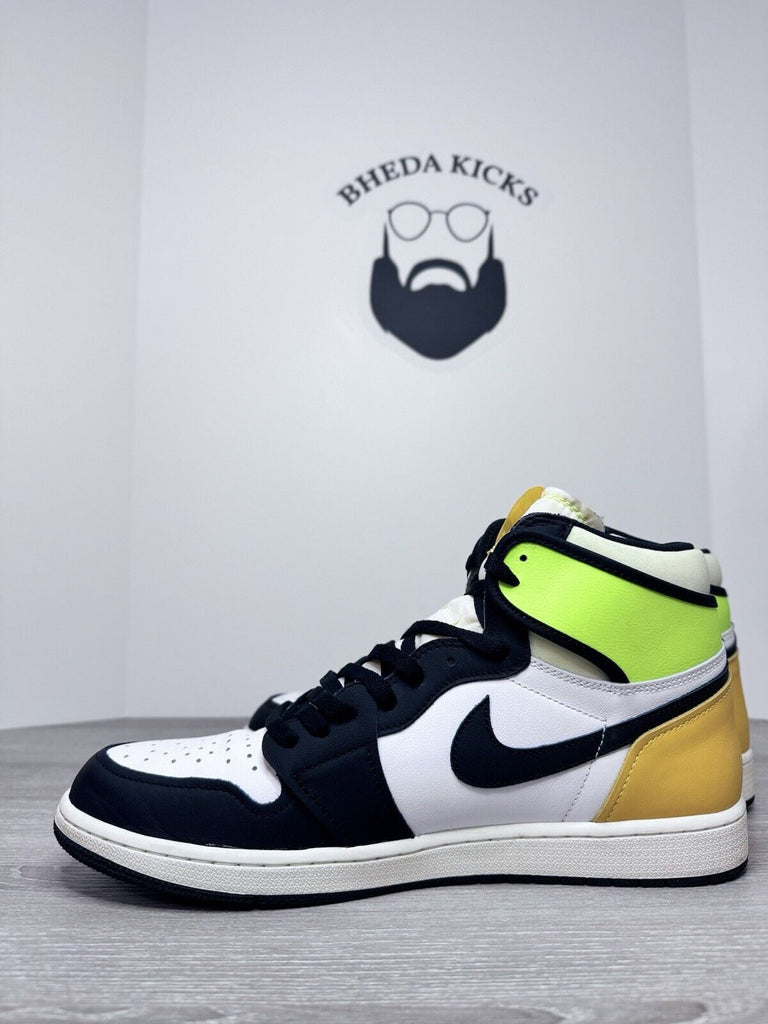 Size 14 - Nike Air Jordan 1 Retro High OG Volt Gold Men’s 555088-118 Preowned