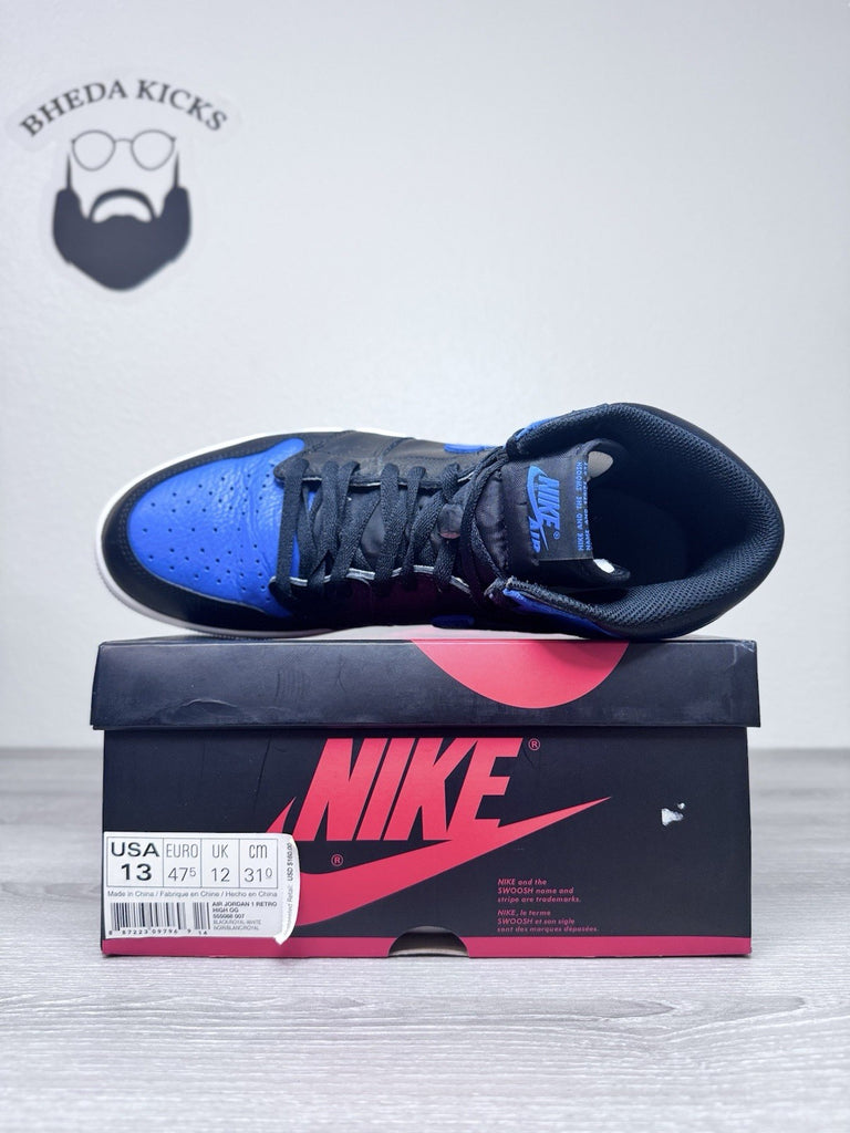 Size 13 - Nike Air Jordan 1 High OG Royal Blue Retro Men’s 555088-007 Preowned