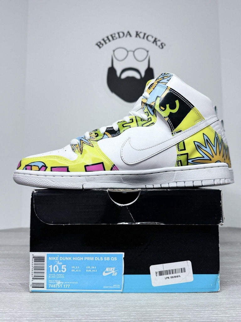 Size 10.5 - Nike Dunk PRM DLS SB QS High De La Soul Preowned 748751-177