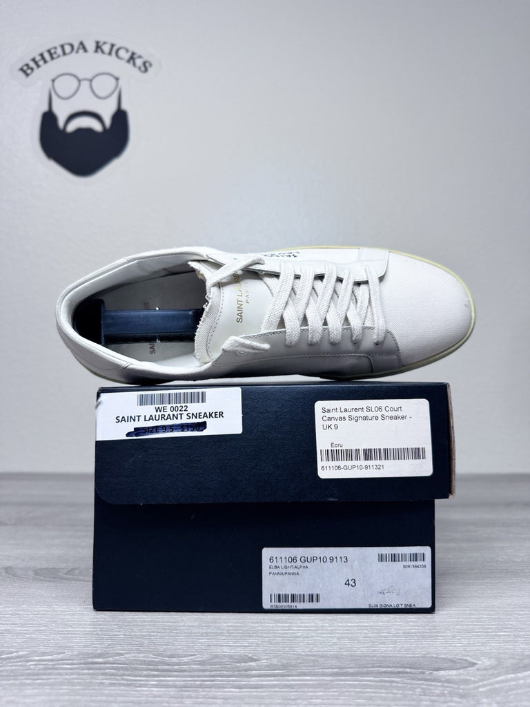 Size 43 EU / 10 US - Saint Laurent Court Canvas Signature Sneaker Preowned