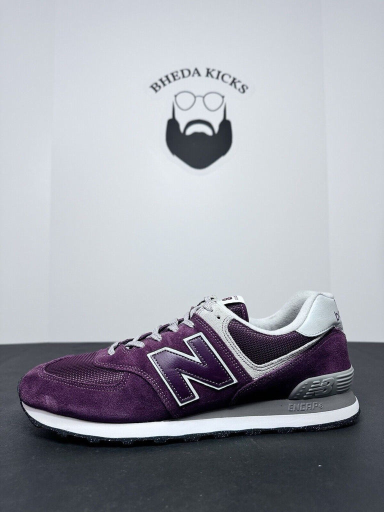 New Balance 574 Core Classic ML574EVM Burgundy White Shoes Men’s Size 13