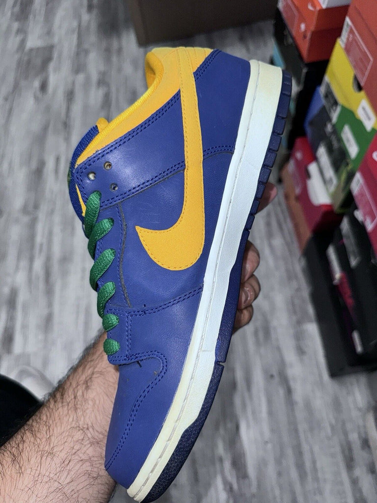 Size 10.5 - Nike SB Dunk Low Royal Blue Midas Gold Brazil 304292-473 Men's