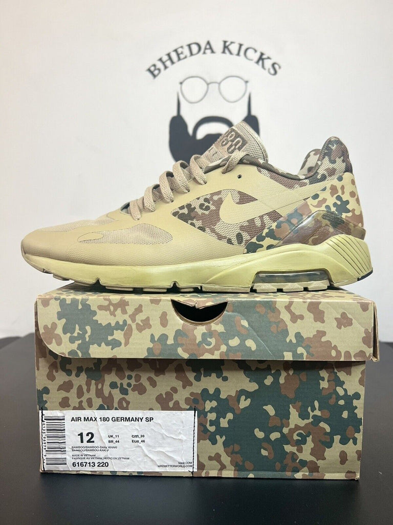 2013 Nike Air Max 180 Germany SP Camo Size 12 616713-220 Preowned Authentic Og