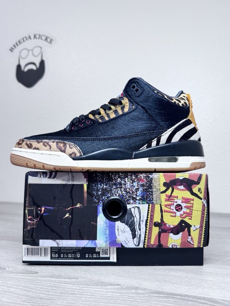 Size 10.5 - Air Jordan 3 Retro SE Animal Instinct White Black (CK4344-002)