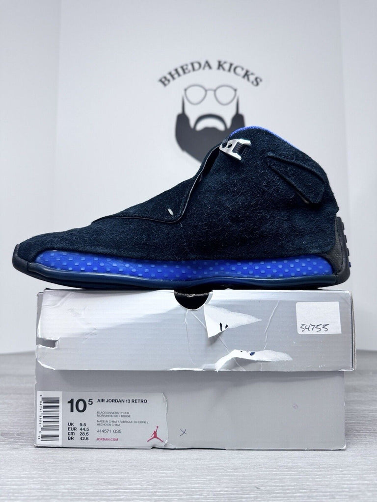 Size 10.5 - Air Jordan 18 Retro 2018 Black Sport Royal AA2494-007 Preowned