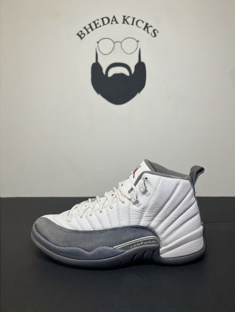 Size 8 - Nike Air Jordan 12 Retro Dark Grey White 130690-160 Preowned Rare