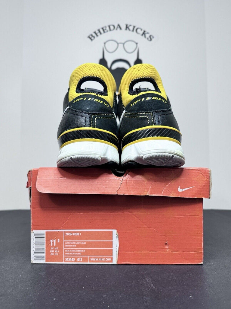 Size 11.5 - Nike 2005 Kobe 1 Del Sol Men’s OG 313143-013 Black Yellow