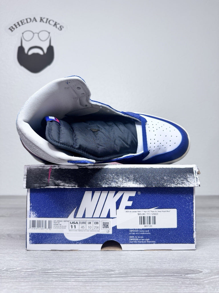 Size 11 - Air Jordan 1 Retro OG High Rare Air Deep Royal Blue DZ5485-100