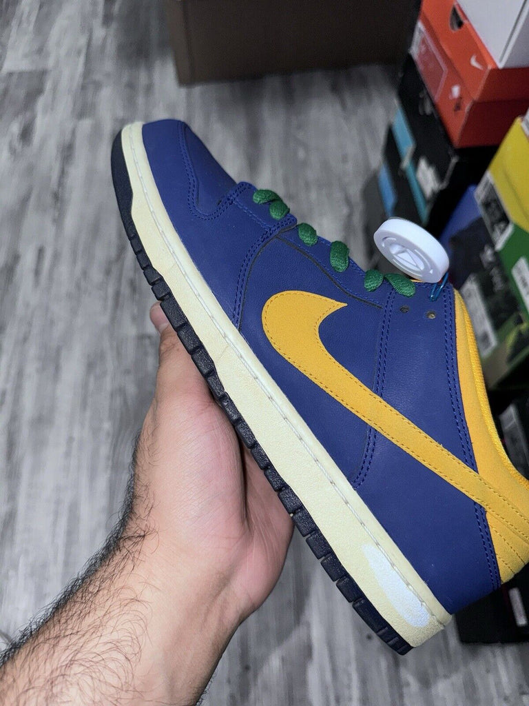 Size 10.5 - Nike SB Dunk Low Royal Blue Midas Gold Brazil 304292-473 Men's