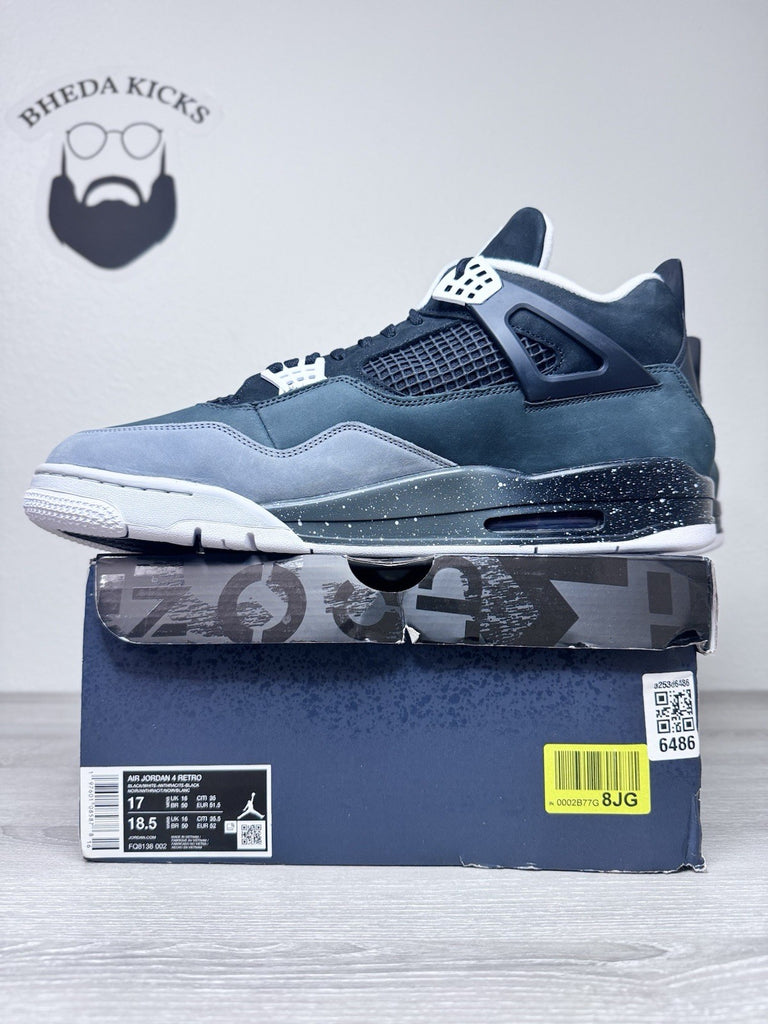 Size 17 - Air Jordan 4 Retro Fear Black White Gray 2024 FQ8138-002 Brand New