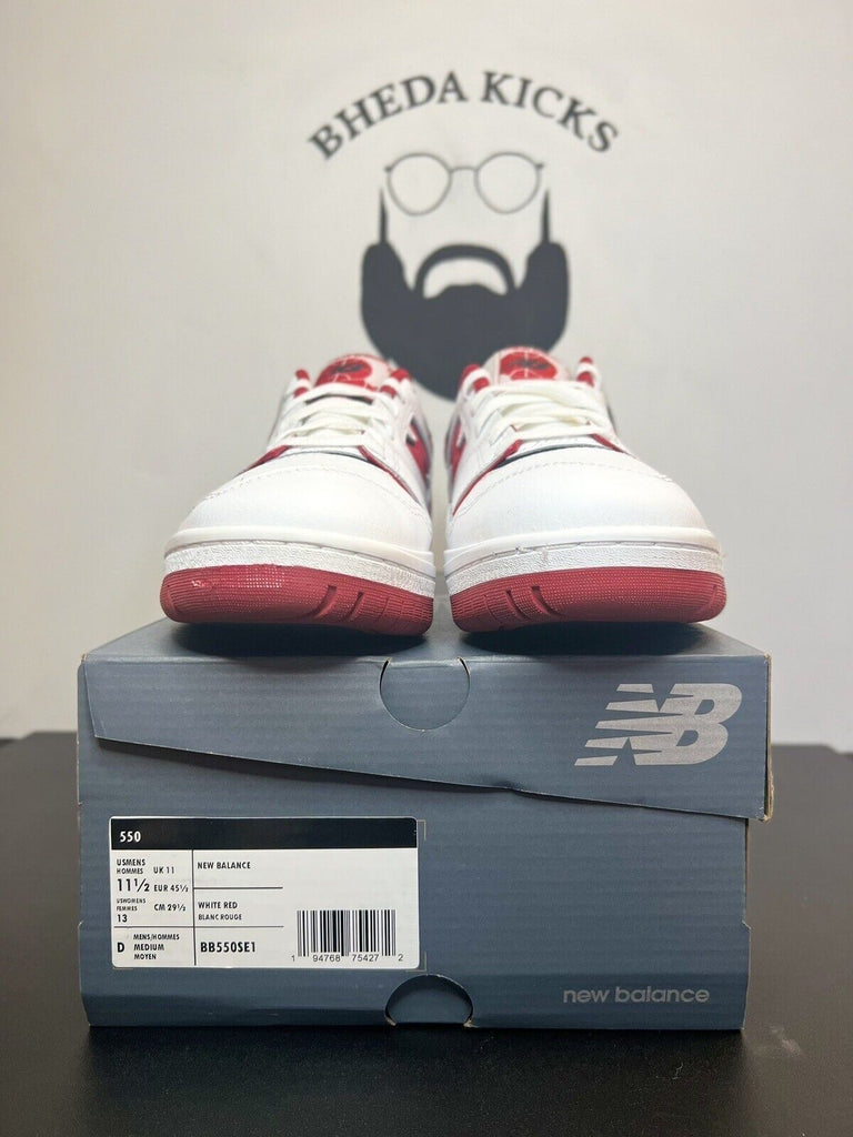 New Balance Lifestyle 550 Red White Men Shoes Classic Rare BB550SE1 Size 11.5