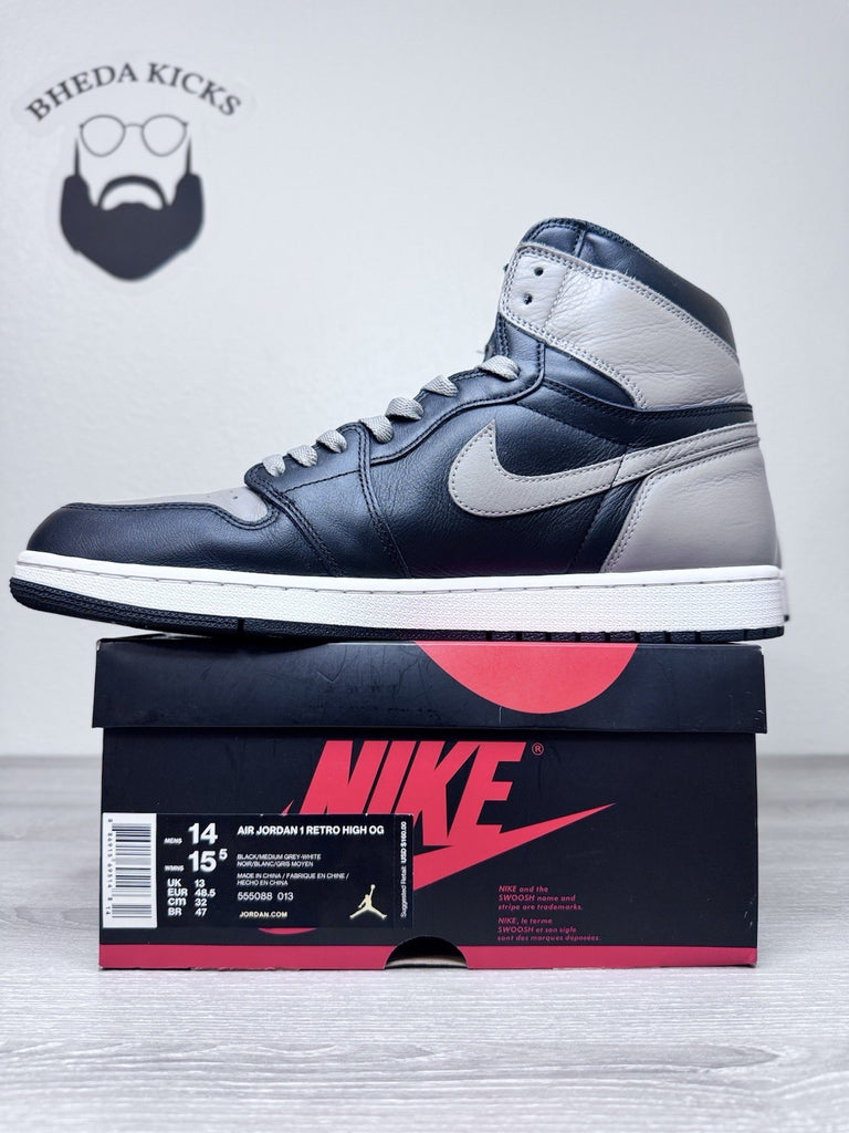 Size 14 - Air Jordan 1 Retro High OG Shadow Toe 2018 Mens Sneakers 555088-013