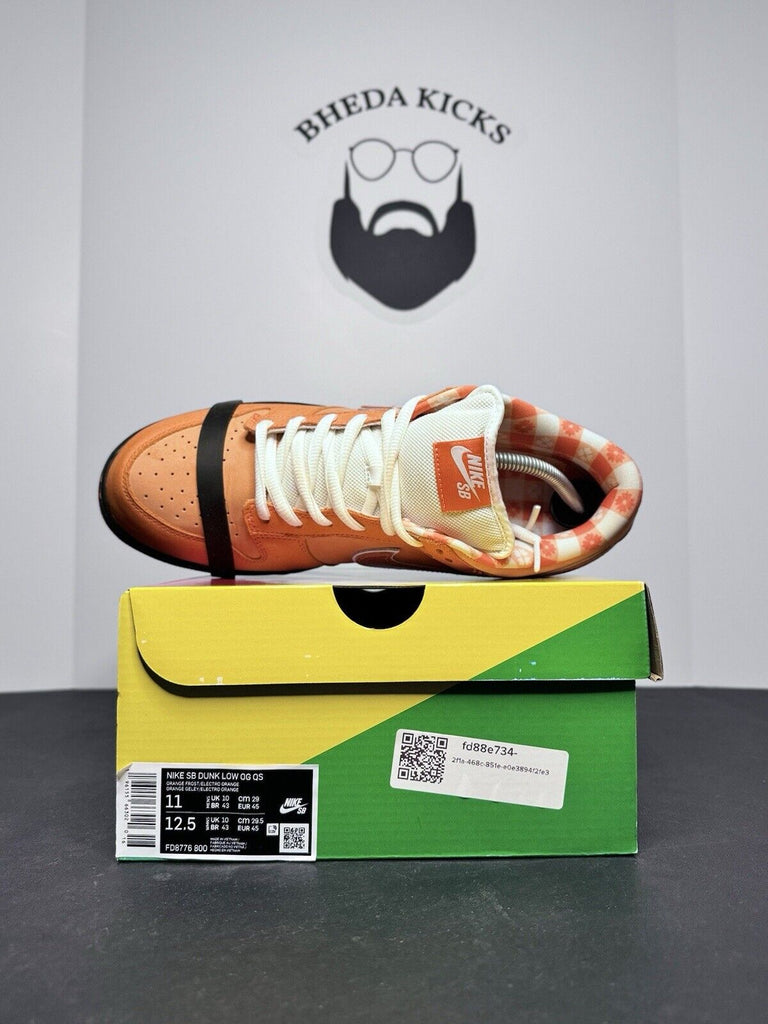 Size 11 - Nike Concepts x Dunk SB Low Orange Lobster Preowned FD8776-800