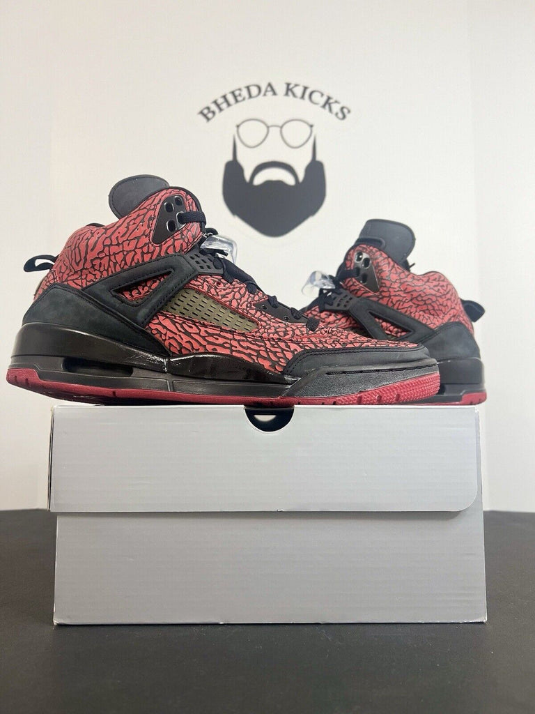 Nike Air Jordan Spizike iD Red Black Gray Preowned 532513-994 Men’s Size 13