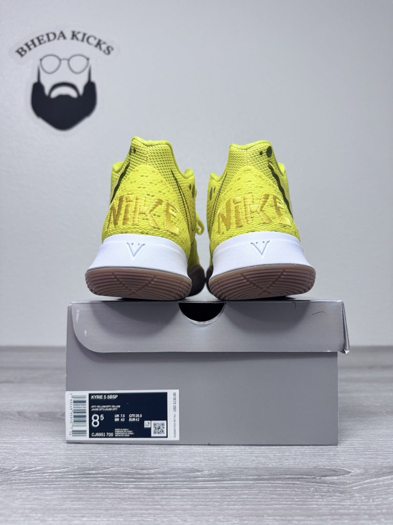 Size 8.5 - Nike SpongeBob SquarePants x Kyrie 5 Opti Yellow CJ6951-700 Men's New