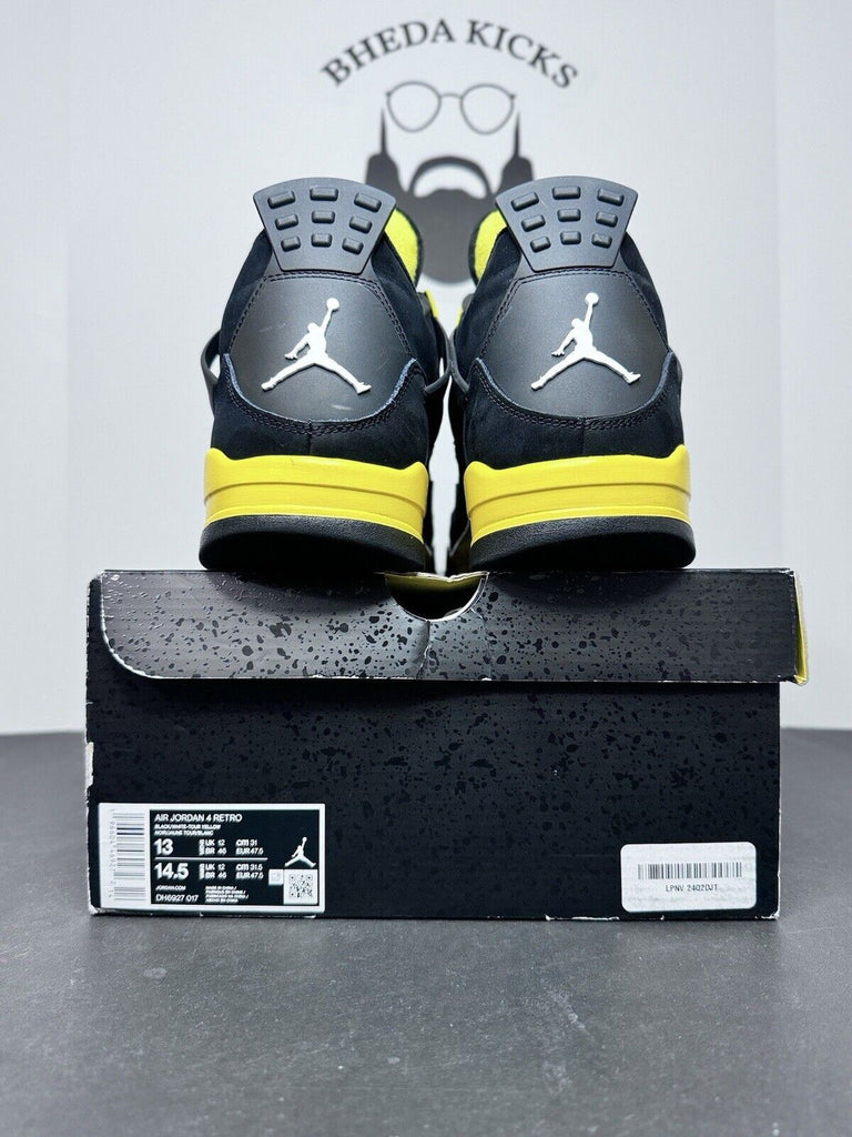 Nike Air Jordan 4 Retro Thunder DH6927-017 OG Yellow Preowned Men’s Size 13