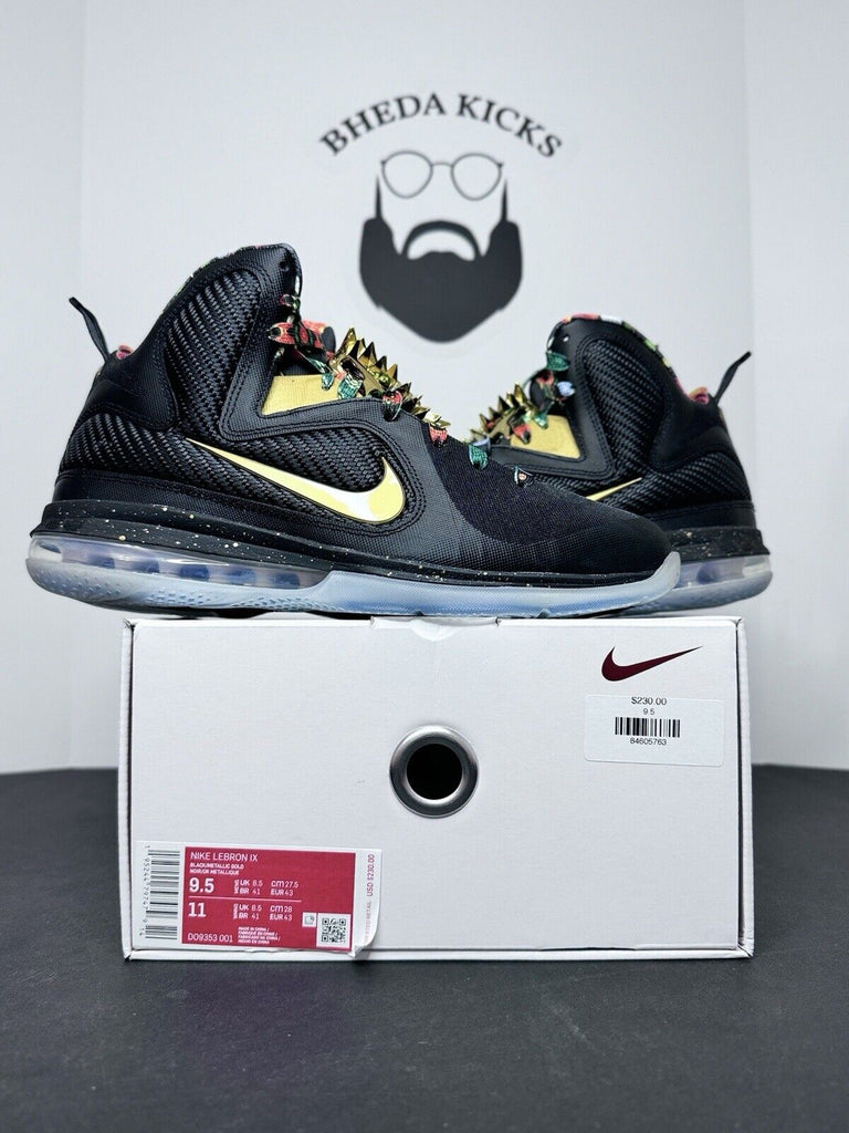 NEW Nike LeBron 9 2022 Watch The Throne DO9353-001 Black Gold OG Men’s Size 9.5