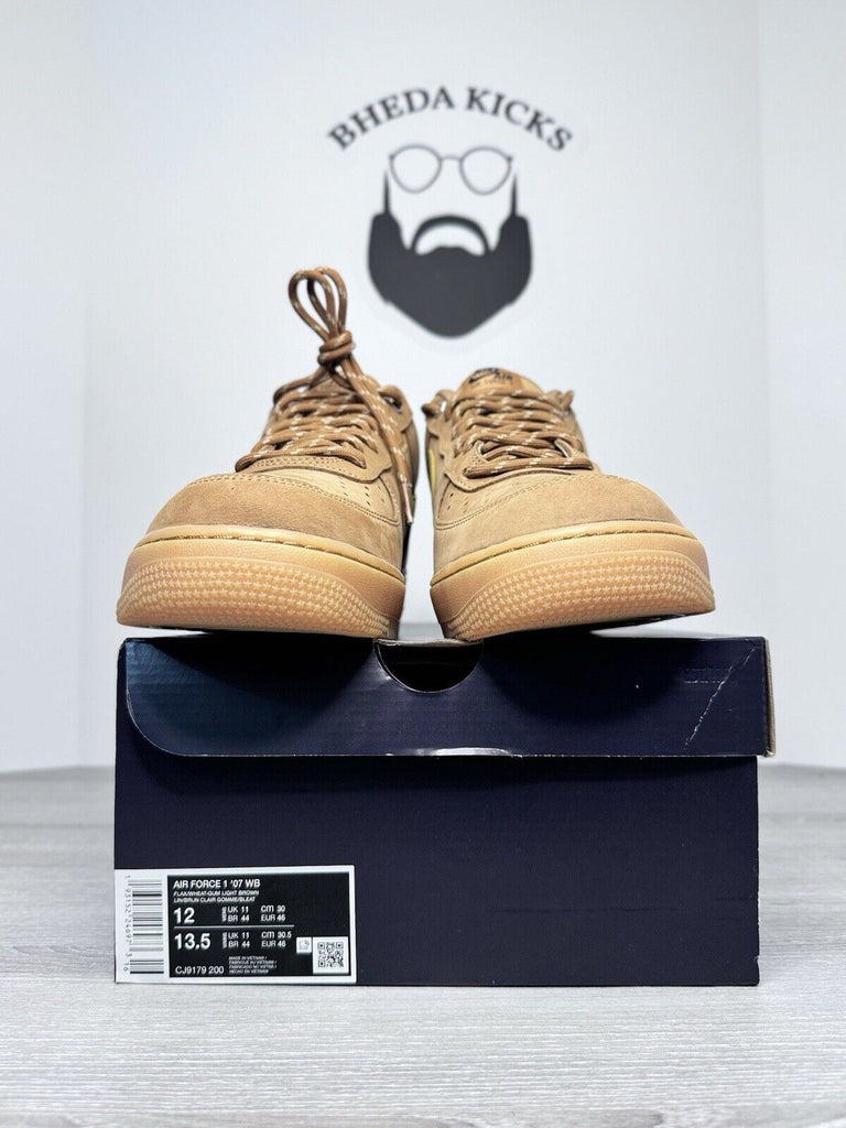 Size 12 - Nike Air Force 1 Low Flax Wheat CJ9179-200 Men's NEW DS