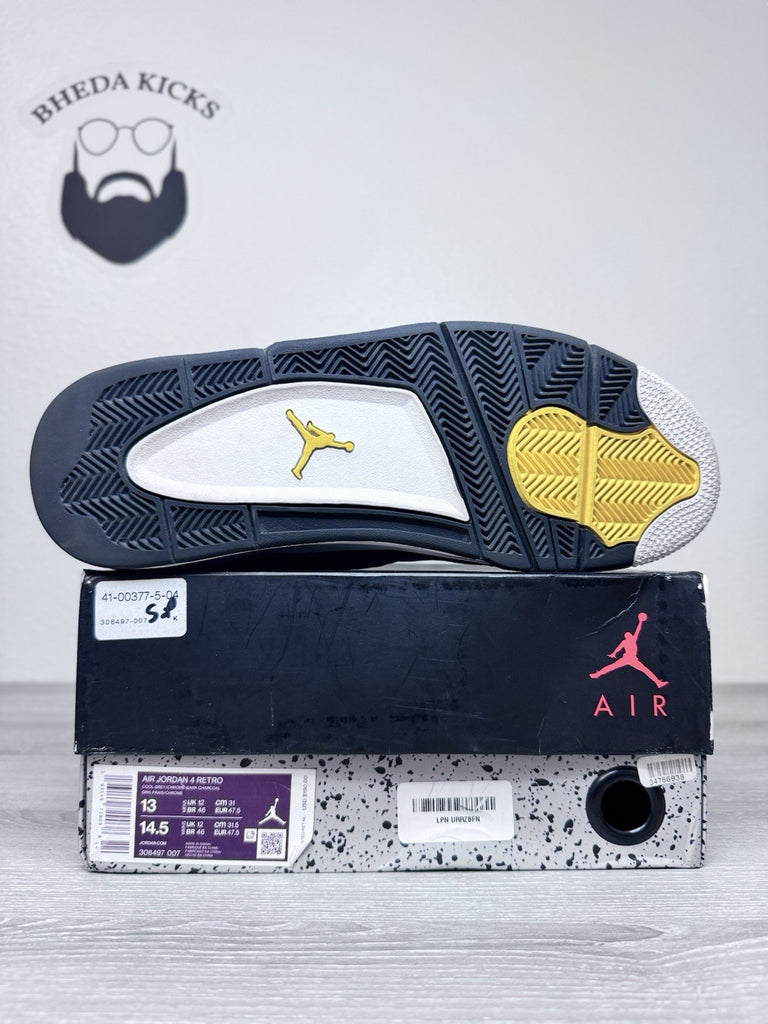 Size 13 - Nike Air Jordan 4 Retro “Cool Grey” 2019 308497-007 Men’s Preowned