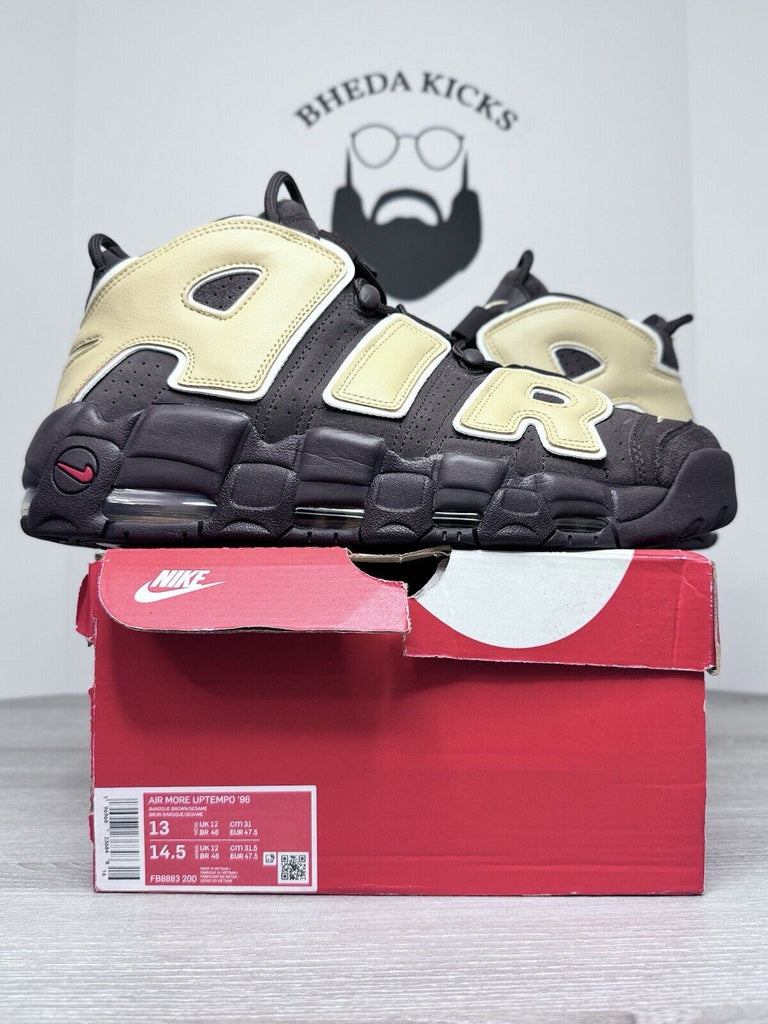 Size 13 - Nike Air More Uptempo 96 Baroque Brown/Sesame FB8883-200 Worn Once