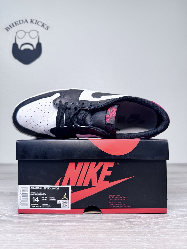 Size 14 - Nike Air Jordan 1 Low 2023 Retro Black Toe CZ0790-106 Preowned Og