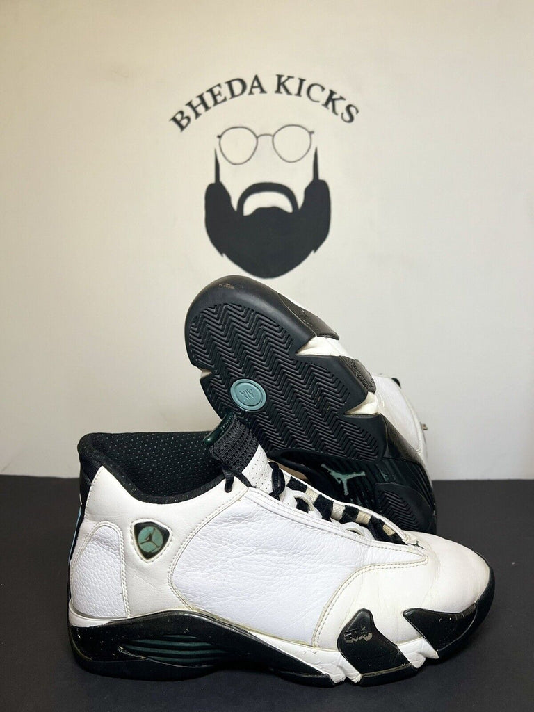 Nike Air Jordan XIV 14 OG Shoes White Black Oxidized Green SZ 11.5 (136011-103 )