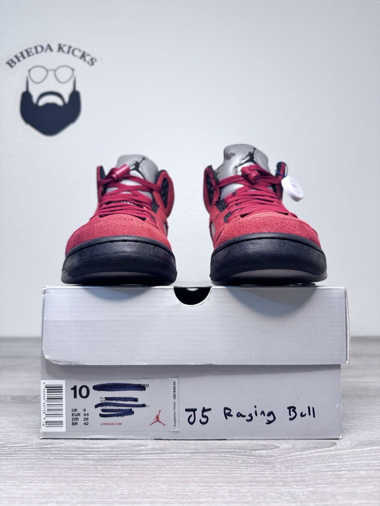 Size 10 - Nike Air Jordan 5 Retro Raging Bull 2021 DD0587-600 Men’s Preowned