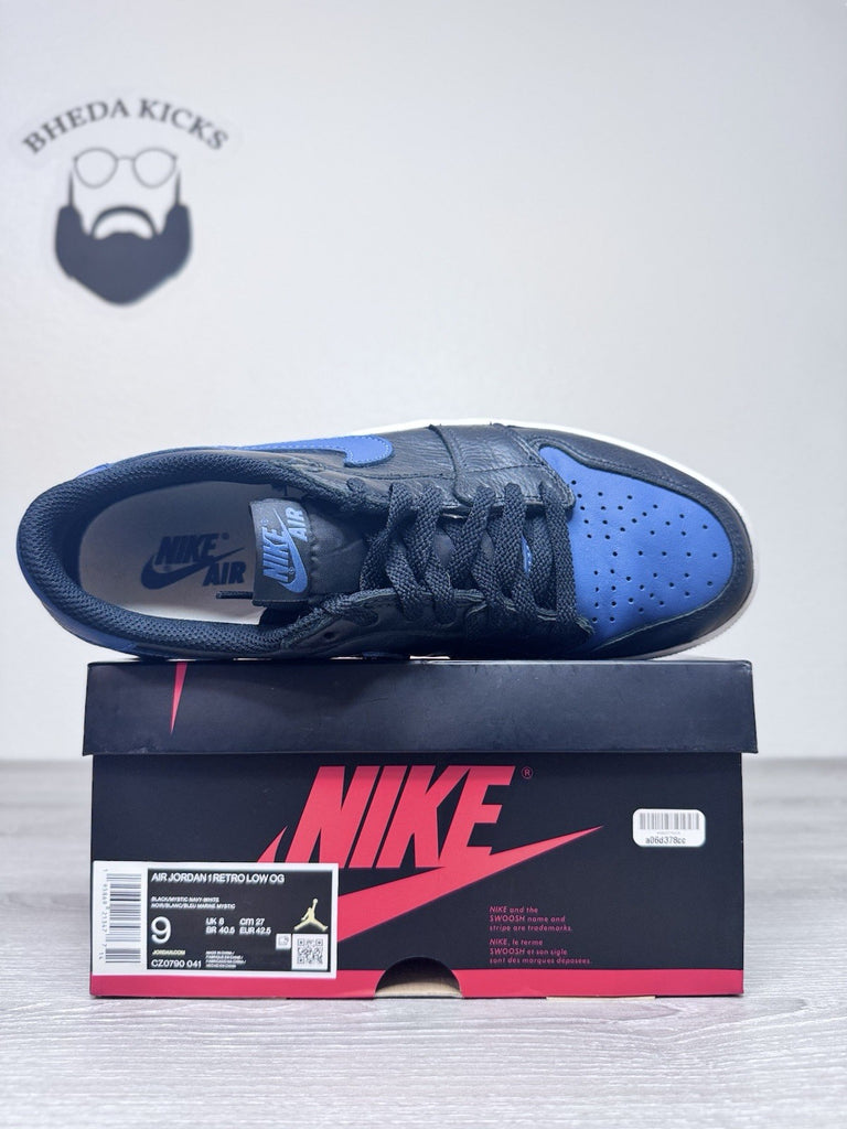 Size 9 - Nike Air Jordan 1 Low Mystic Navy CZ0790-041 Authentic Preowned