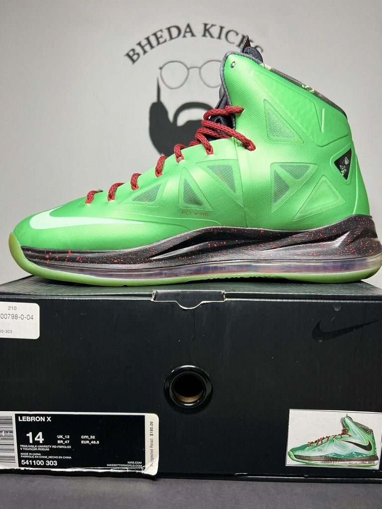 Nike LeBron 10 Cutting Jade 2012 Size 14 Og Preowned Rare 541100-303 Clean