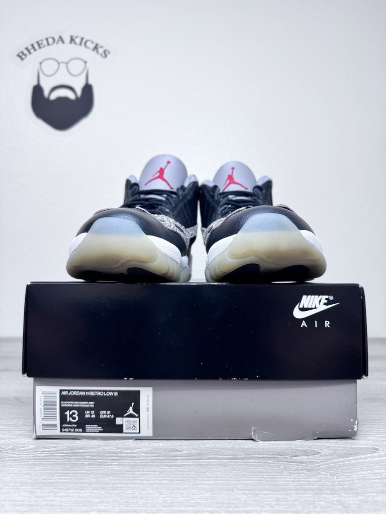 Size 13 - Nike Air Jordan 11 Retro Low IE "Black Cement" 2020 Men’s 919712-006