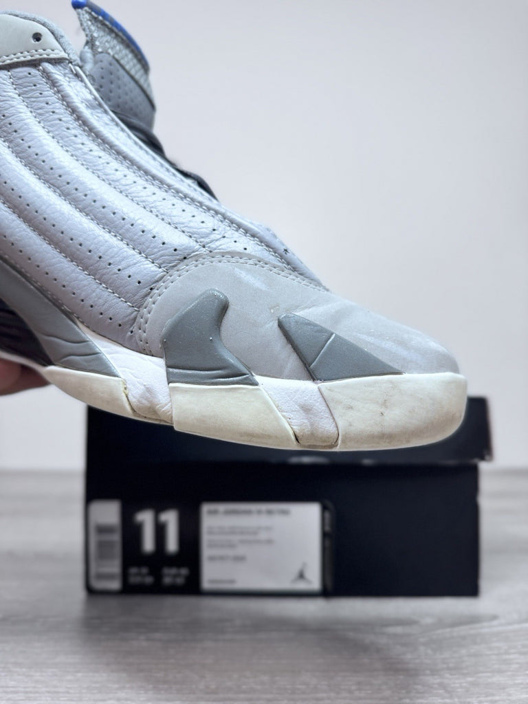Size 11 - Nike Air Jordan 14 Retro Wolf Gray [487471-004] Preowned Authentic