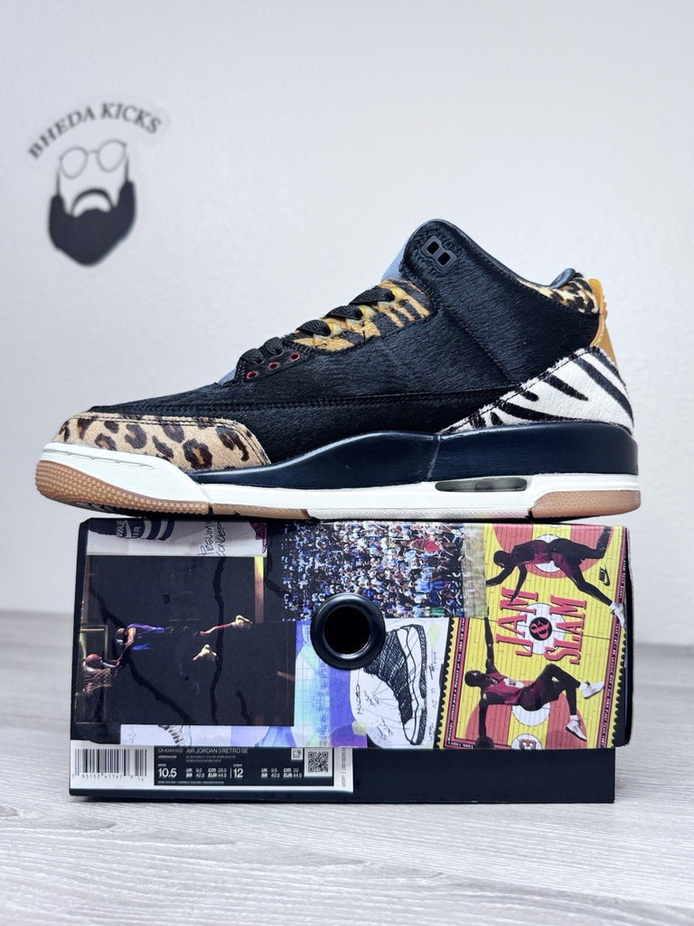Size 10.5 - Air Jordan 3 Retro SE Animal Instinct White Black (CK4344-002)