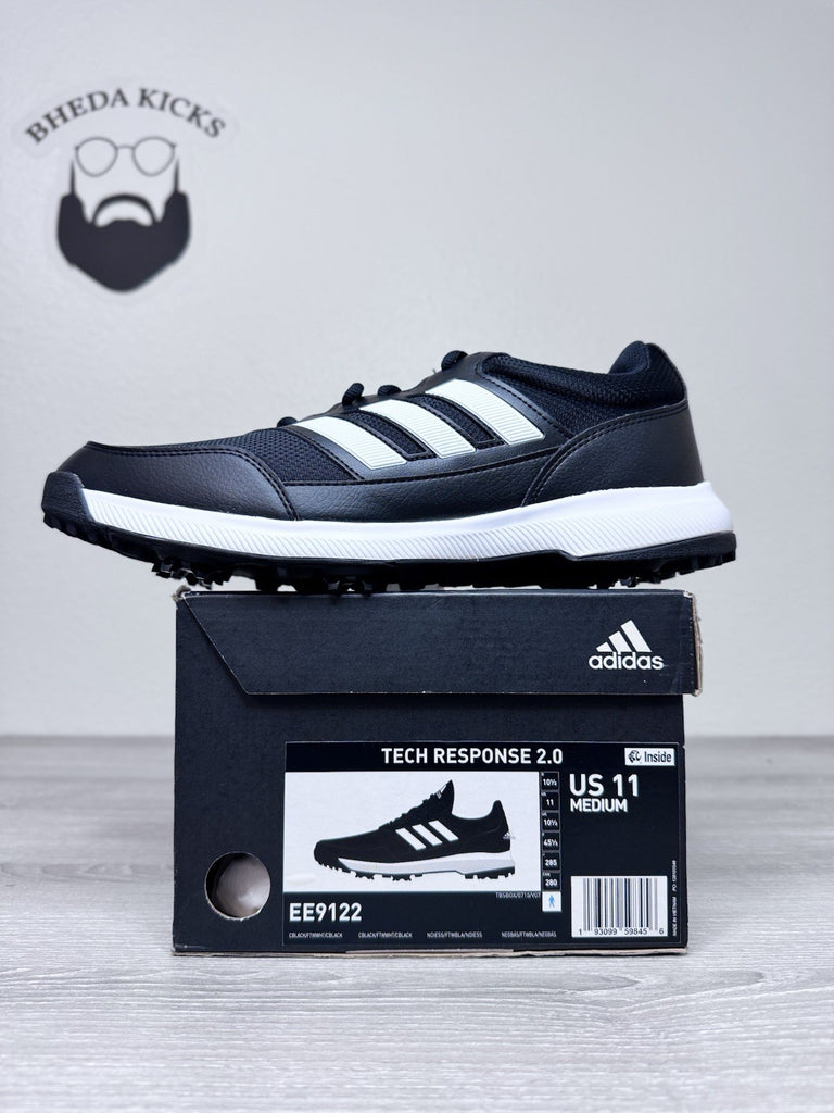 Size 11 - Men’s Adidas Tech Response 2.0 Black Soft Spike Golf Shoes EE9122 NEW