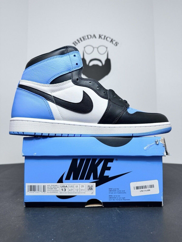 NEW DS Jordan 1 Retro OG High UNC Toe DZ5485-400 Black Blue Men’s Size 13