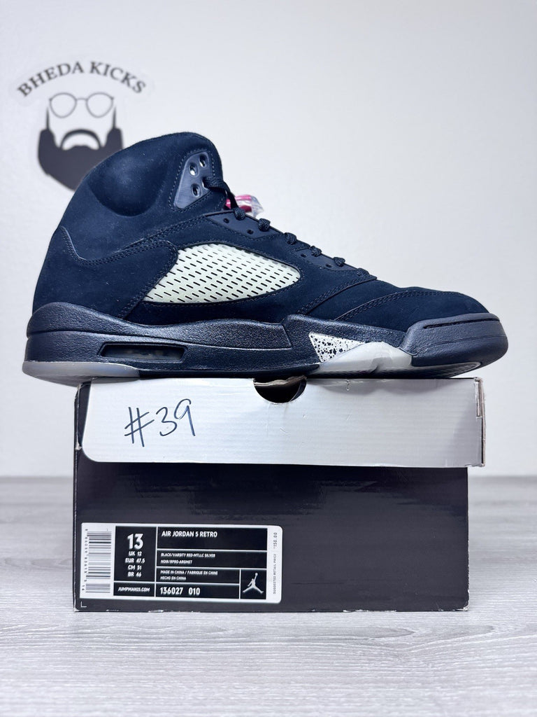 Size 13 - Air Jordan 5 Retro 2011 Black Metallic White Suede (136027-010) CLEAN