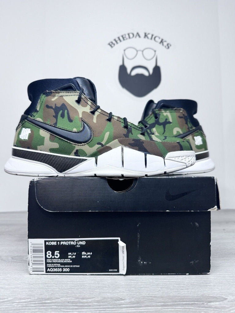 Size 8.5 - Nike Undefeated x Zoom Kobe 1 Protro Camo AQ3635-300 Preowned