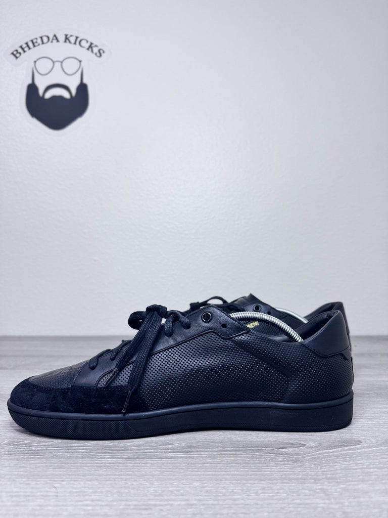 Size 46 EU/ 12 US - Saint Laurent Men's Court Classic Low-top Black Leather