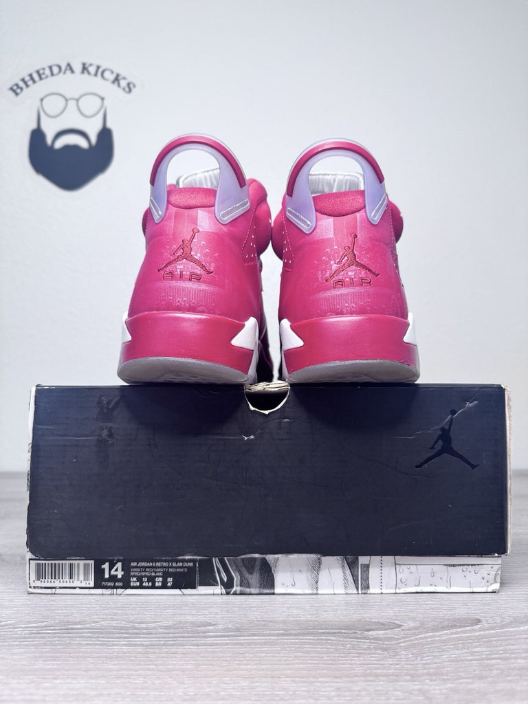 Size 14 - Nike Air Jordan 6 Slam Dunk 717302-600 OG VI Retro Red Preowned