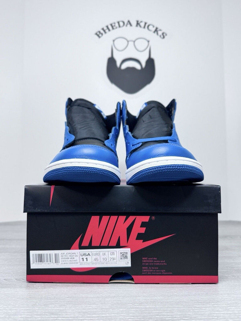 Size 11 - Jordan 1 Dark Marina Blue 555088-404 Black Blue White NEW DS