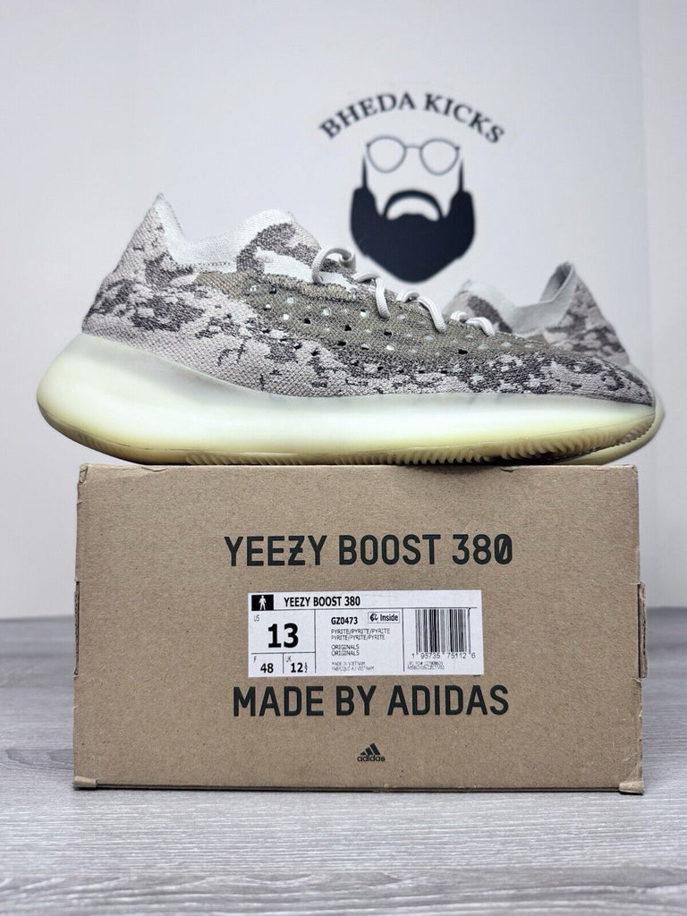 Size 13 - Adidas Yeezy Boost 380 Pyrite GZ0473 Preowned Authentic