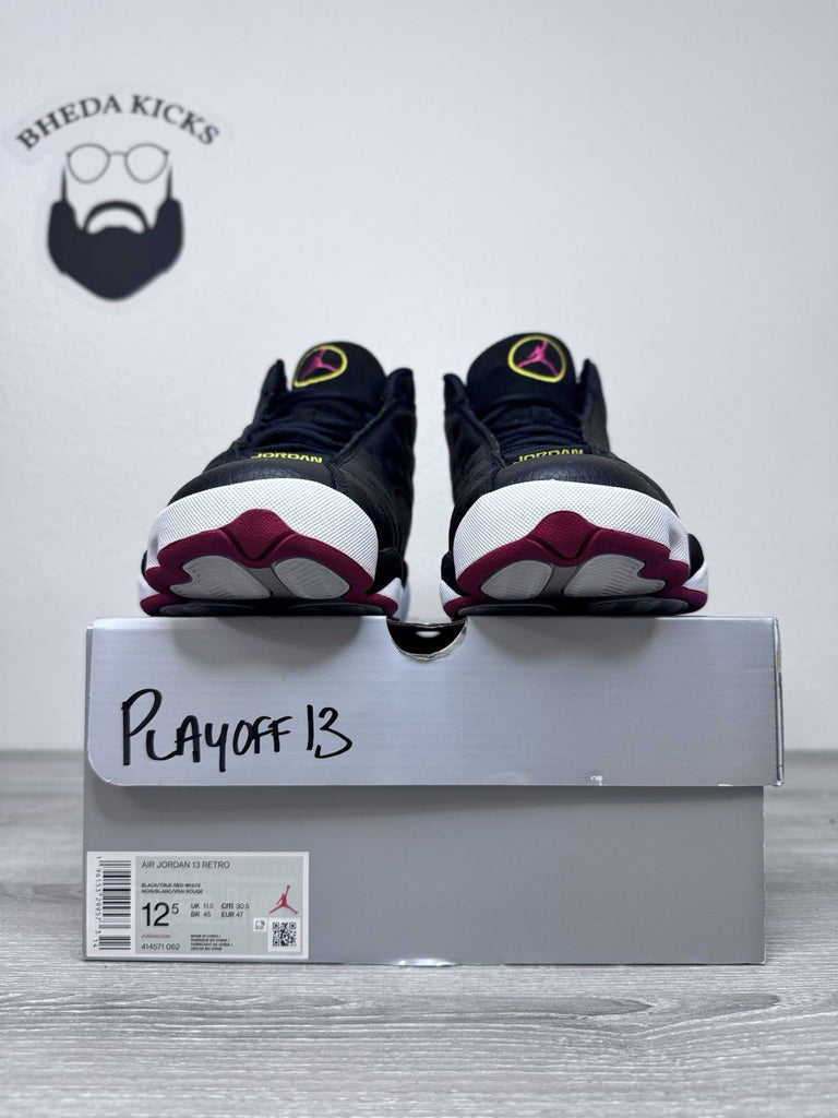 Size 12.5 - Jordan 13 Retro Mid Playoff Black Suede Leather (414571-062) Clean