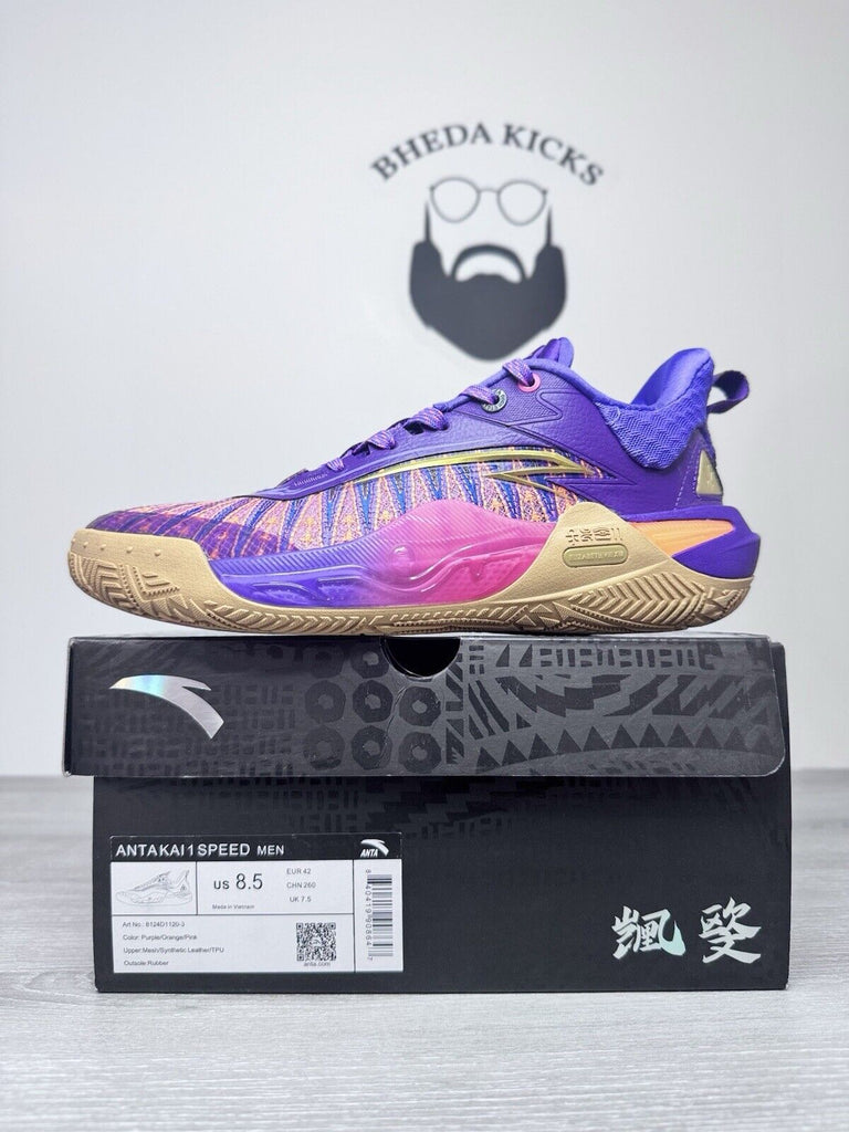 Size 8.5 - ANTA KAI 1 SPEED Twin Flame Men's Low Top Basketball 112441120-3 NEW