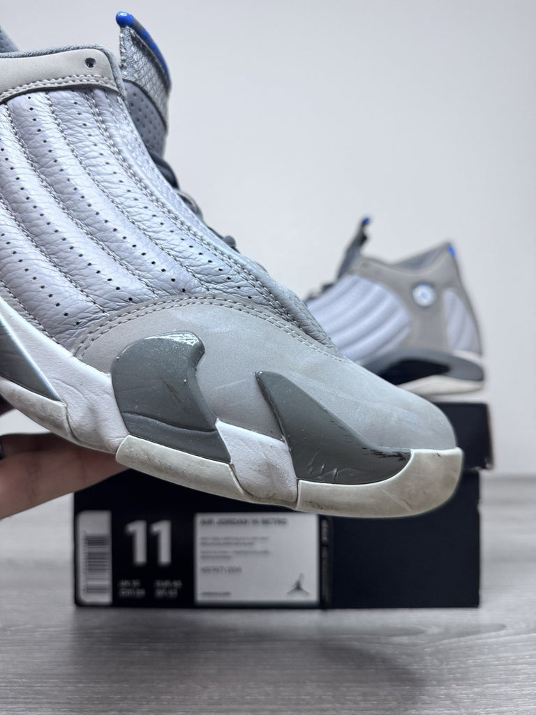 Size 11 - Nike Air Jordan 14 Retro Wolf Gray [487471-004] Preowned Authentic