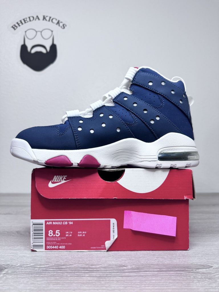 Size 8.5 - Nike Air Max 2 CB 94 Obsidian Gym Red White Barkley USA 305440-400 DS