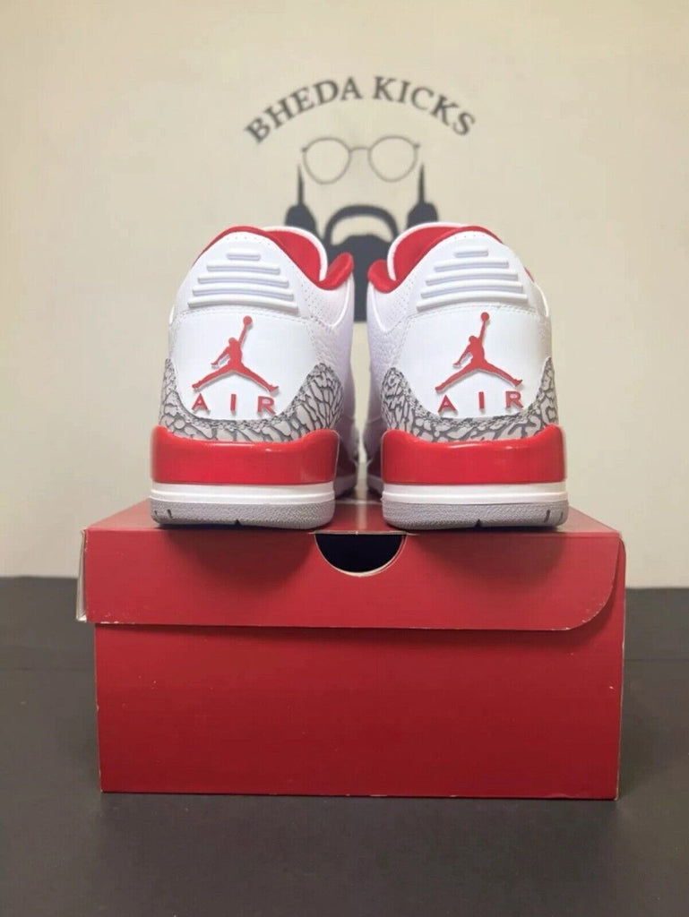 DS Nike Air Jordan 3 Retro Sneaker Cardinal Red White CT8532-126 Men’s Size 9.5