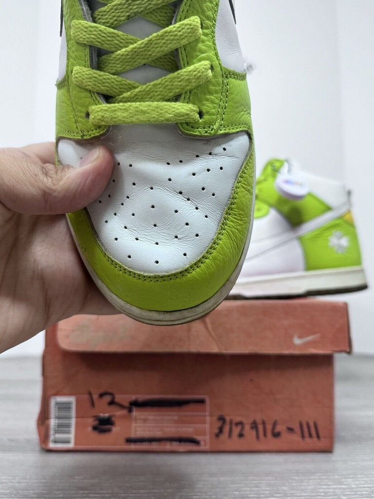 Size 12w (10.5 Men) - Nike Dunk High St Pattys Clover 2005 312916-111 Rare Og